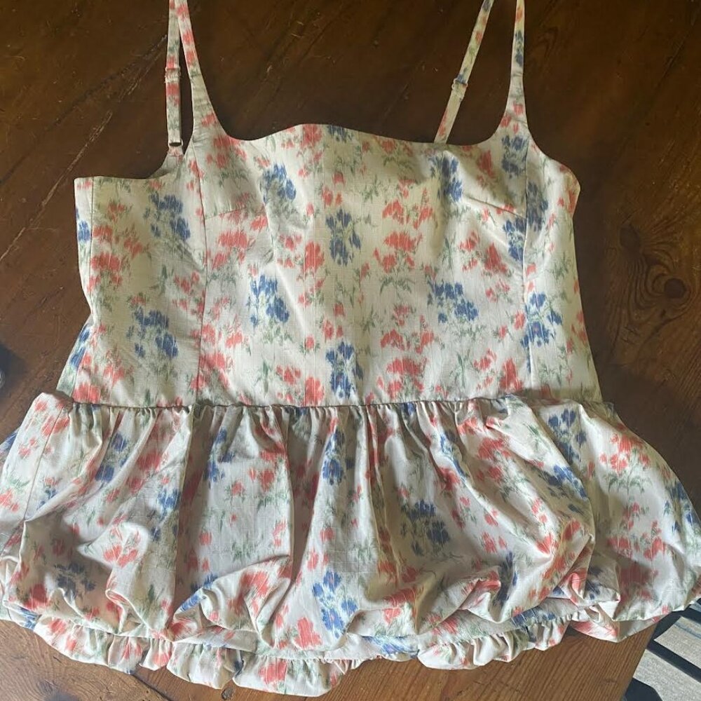 Rebecca Taylor floral tank blouse size 4